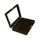thumbnail image 3 of Caja de almacenamiento de collares, caja de almacenamiento de joyería de mesa con múltiples ganchos, caja para presentación de joyería con cerradura Negro S, 3 of 9