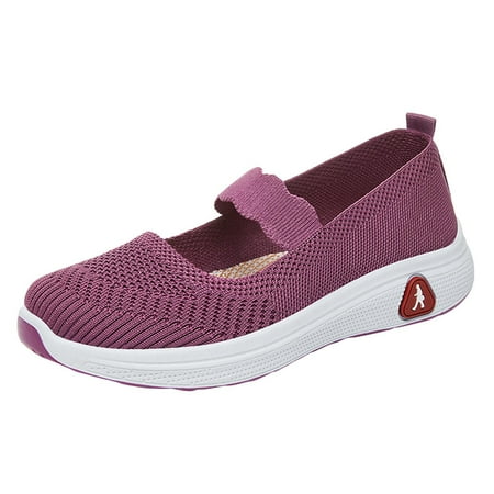 

CBGELRT Shoes for Women Fashion Spring And Summer Women Casual Shoes Flat Bottom Slip On Soft Bottom Non Slip Mesh Elastic Belt for Comfort Womens Boat Shoes Fashion Womens Shoes