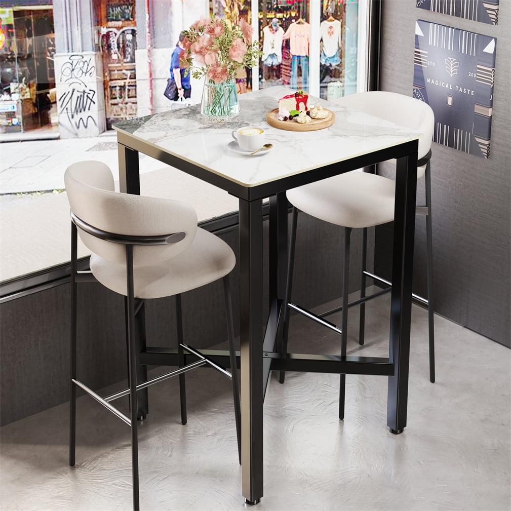 Amazon.com - 79'' Marble Dining Table, White Kitchen Table
