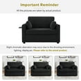 thumbnail image 4 of Harper & Bright Designs Pull Out Couch Bed with Mattress, Twin Size Convertible Sofa Bed with Foldable Side Table, Loveseat Sleeper for Living Room Apartment, Black, 4 of 17