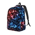 thumbnail image 1 of Disketp Red And Blue Lightning Mochila de Lona Estampada, Mochila Escolar de Viaje Ligera para Estudiantes y Portátil-Medium, 1 of 5