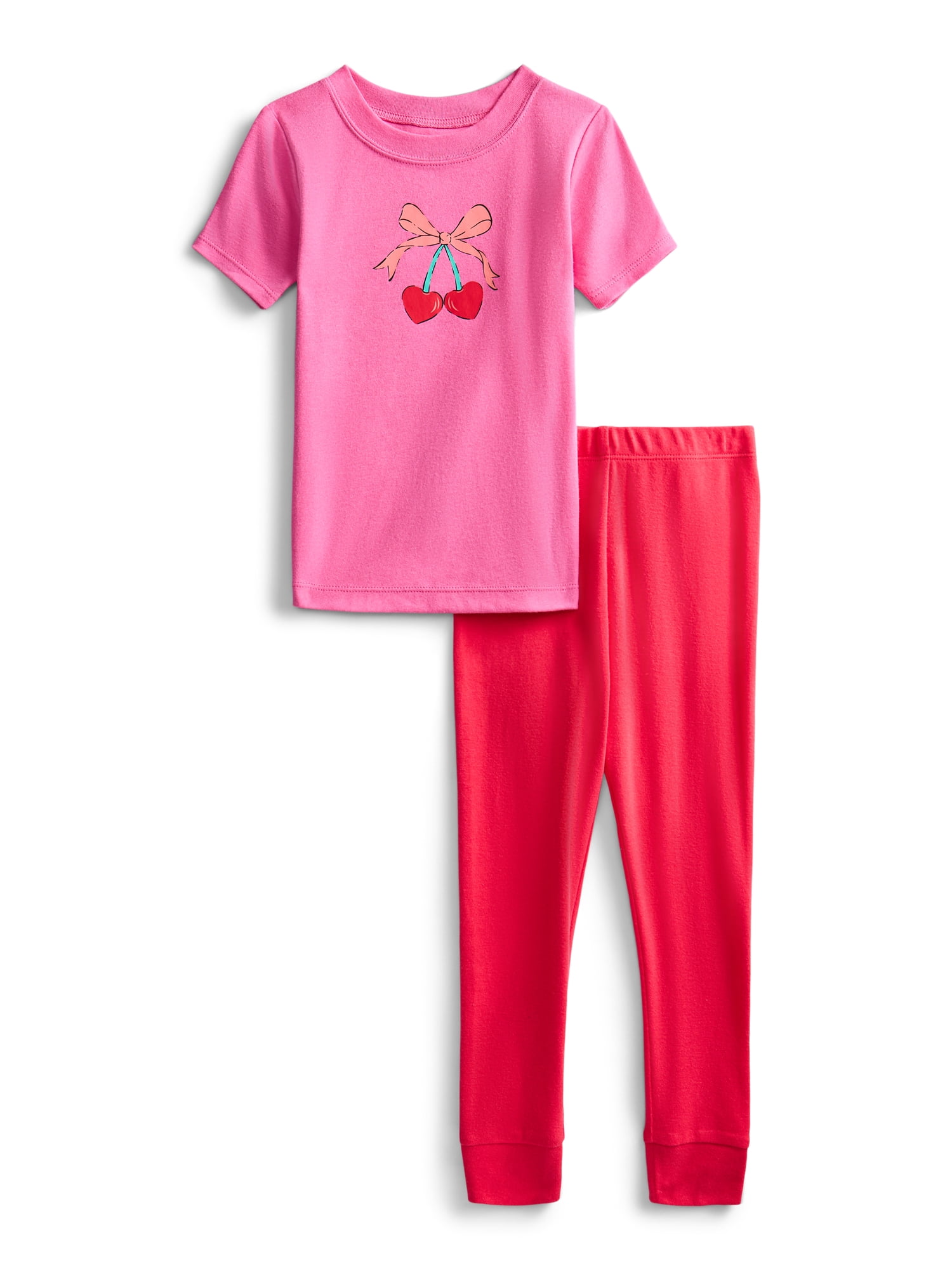 Wonder Nation Toddler Boys or Girls Cotton Snug Fit Short Sleeve Pajama Top and Pants Set, 6-Piece, Sizes 12M-5T