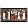 thumbnail image 2 of 36" Wide X 18" High Pinecone Stained Glass Window, 2 of 2