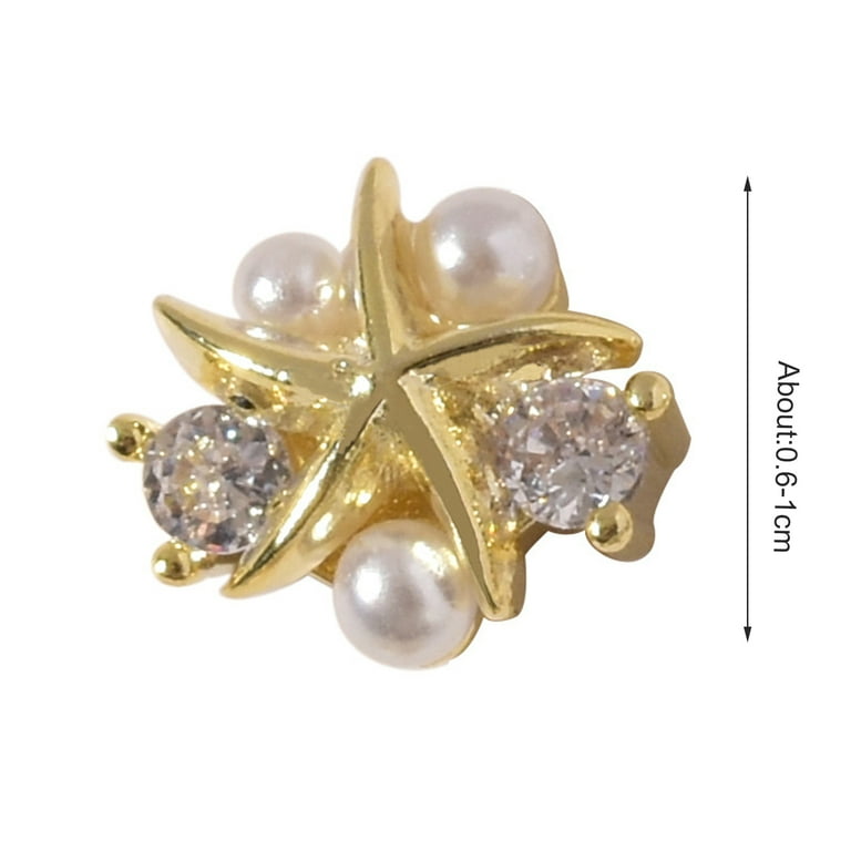 GROFRY Nail Art Jewelry Exquisite DIY Lightweight Starfish Nail Rhinestone  Jewelry for Women