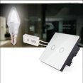 thumbnail image 4 of 2x Interruptor de pantalla táctil de lámpara de cristal práctica estándar del 1 2 vías Yuyangstore Interruptor de luz táctil inteligente, 4 of 5