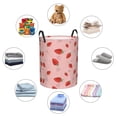 thumbnail image 6 of Balery Strawberry Round Laundry Basket with Handles Waterproof Freestanding Laundry Hamper for Clothes Toys in the Dorm and Family-Medium, 6 of 8
