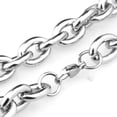 thumbnail image 3 of QQTDFG Huge 24" 15mm Silver 316L Stainless Steel Rolo Oval Link Men's Chain Necklace-default, 3 of 9