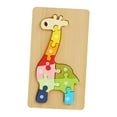 thumbnail image 4 of Rompecabezas de madera para niños, juguete educativo de aprendizaje temprano, juguetes Montessori Jirafa, 4 of 9
