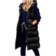 thumbnail image 2 of Abrigo largo con capucha y bolsillo cálido para mujer, chaqueta de invierno sin mangas, parka de plumón, abrigo para mujer, 2 of 7