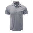 thumbnail image 2 of NIEWTR Men's Fashion Polo Shirts Casual Short Sleeve Golf Shirts Color Block Cotton Tops(Grey,S), 2 of 7