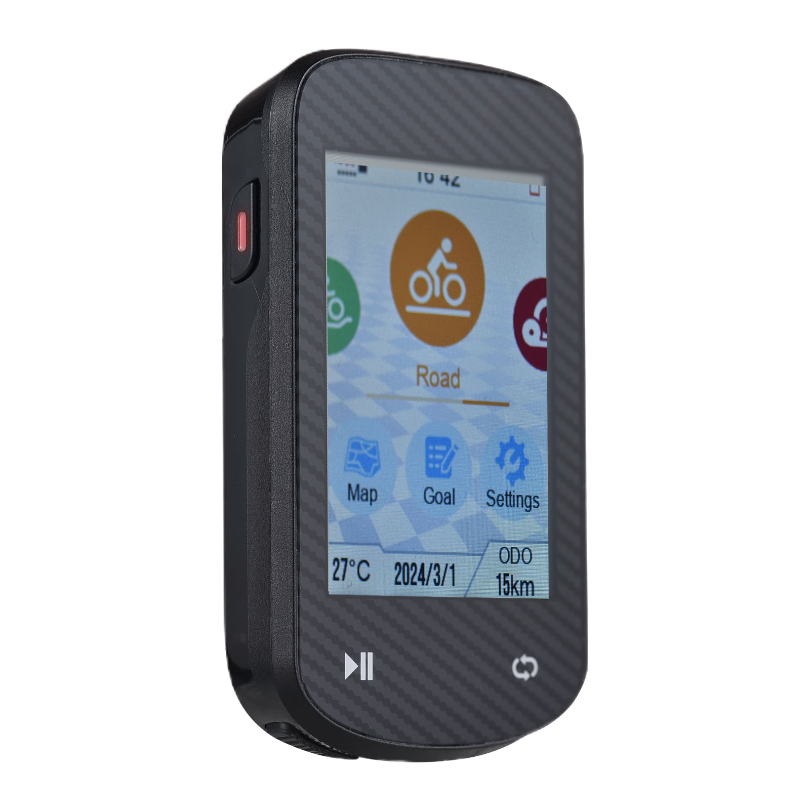 GPS Bike Computer Wireless Waterproof GLONASS ANT Sensor and BT Compatible Offline Maps Gyroscope 24 Hour Battery Life 2.4 inch APP Touchscreen