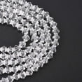 thumbnail image 2 of 20Strand Transparent Glass Beads Strands Faceted Bicone Clear 2.9~3.3x2.5mm Hole: 0.7mm 145~150pcs/strand 16.34~16.54 inch(41.5~42cm), 2 of 4