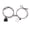 Grey, variant on 2Pcs Elastic Rope Love Heart Magnet Suction Bracelet Halloween Ghost Pendant Couple Bracelet Men Women Jewelry Gift