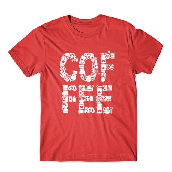 Mighty Circus Stylish Coffee Print T-Shirt 100% Cotton Premium Tee NEW - Red, Tripple Extra Large