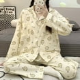 thumbnail image 3 of Kawaii Women Usagi Cute Pajamas Set Long Sleeved Pant Anime Chiikawa Leisure Cartoon Comfort Loose Cute Homewear, 3 of 17