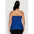 thumbnail image 5 of Womens Plus Size Sheer Ruched Drawstring Tube Top, 5 of 5