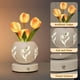thumbnail image 4 of Lámpara de Escritorio con Luz de Noche de Tulipán y Flores Artificiales con Jarrón Recortado, Carga USB, 3 Colores, Atenuación Continua, Lámpara de Mesa, 4 of 5