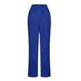 thumbnail image 5 of qolati Womens Silk Satin Pajama Pants Casual Loose Lounge Pants Lightweight Drawstring Elastic Waist Wide Leg Pjs Bottoms with Pockets, 5 of 8