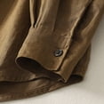 thumbnail image 5 of vigerkar Women's Button Down Shirts Long Sleeve Cotton Summer Beach Wear for Women with Pocket (Coffee, XXL), 5 of 5