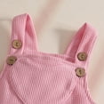 thumbnail image 4 of mgoYE Baby Girl Clothes 3-6 Months Baby Girl Outfit Heart Pattern Ruffle Short Sleeve Romper + Suspender Skirt + Headband 3PC Cute Newborn Clothes(Pink,9-12 Months), 4 of 8