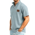 thumbnail image 5 of Sweatshirts For Men Long Sleeve Waffle Shirts Quarter Zip Loose Pullover Tops Lightweight Trendy Sweatshirts, 5 of 5