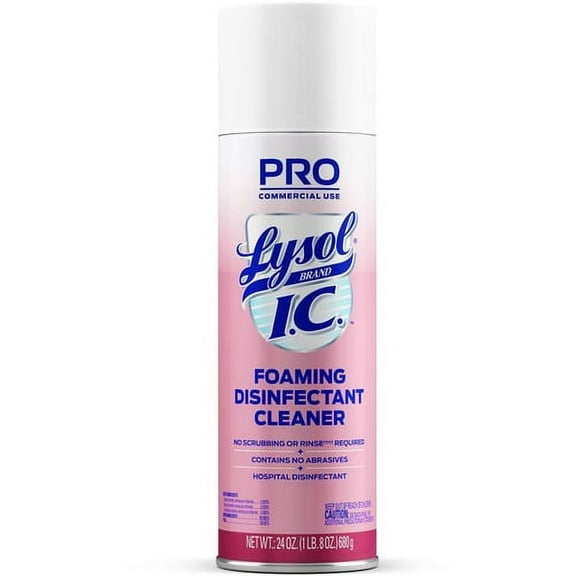 Lysol I.C. Foam Disinfectant - Ready-To-Use Aerosol - 24 fl oz (0.8 quart) - Aerosol Spray Can - 1 Each - White | Bundle of 5 Each