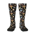thumbnail image 2 of Lsque Mushrooms and Autumn Leaves Printed Crew Socks Men's Women's LightWeight Thin Casual Calf Socks ,Knee High Socks,Cotton Socks, 2 of 9