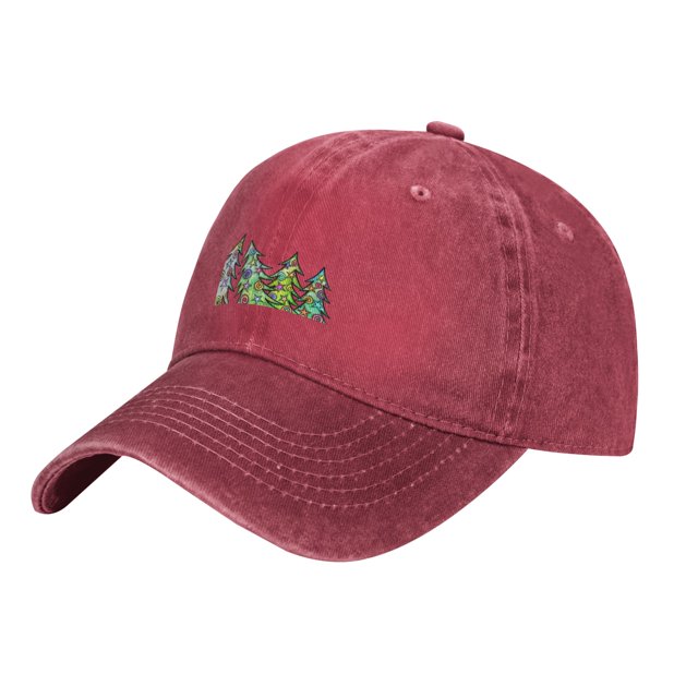 ZICANCN Christmas Decoration Tree Casquette de Baseball Réglable Femmes, Chapeaux pour Hommes Baseball Caps Mode Coton Lavé Adulte