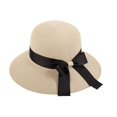 thumbnail image 1 of Sombrero de paja de playa para mujer UV UPF50 Sombrero plegable de viaje con ala UV de verano con cordón Ormromra, 1 of 2
