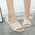 thumbnail image 4 of BONIXOOM White Sandals Woman Clearance Fall Slide Platform Casual Fashion Shoes for Women White Size 5.5, 4 of 6
