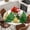 Green White, variant on Green Christmas Tree Round Tablecloth, Fitted Table Cover with Elastic for 45"-54" Round Tables, Golden Xmas Tree Winter Snowflake Rustic Table Cloth Outdoor Dinning Party Waterproof Tablecloths