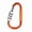 Orange, variant on 3-Digit Luggage Security Combination Lock Travel Carabiner Padlock for Backpacks Silver