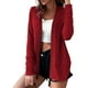 thumbnail image 1 of Qarigey Blusa con botones a presión para mujer, cárdigan con escote en V abierto en la parte delantera, ropa informal de Color sólido, Tops Prendas para la parte del cuerpo Vino rojo XL, 1 of 1