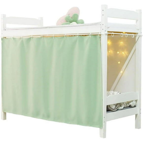 Thickened blackout bunk bed curtain fabric suitable for bunk bed bottom home dormitory privacy bedspread piece light green simple modern