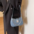 thumbnail image 4 of Bolso informal para mujer, bolso Hobo elegante de cuero PU de gran capacidad, bolso de hombro único, 4 of 7