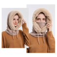 thumbnail image 3 of Gorro para mujer, bufanda, máscara, invierno, tejido, protección cálida, Beige Hugo Bufanda para mujer, 3 of 7