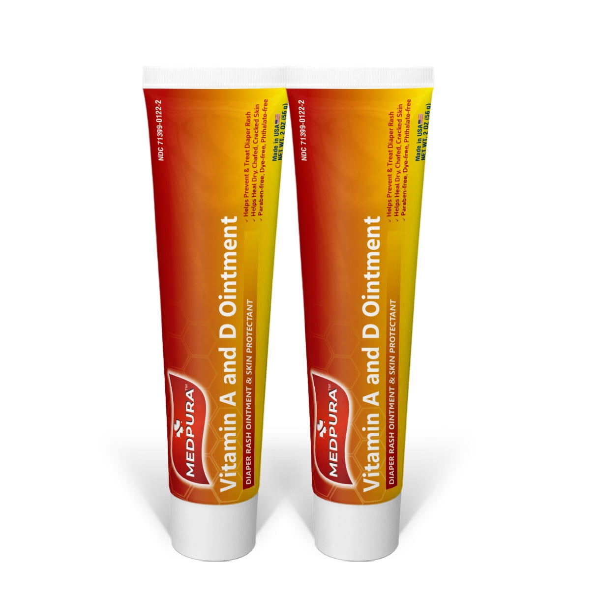 Medpura Vitamin A & D Ointment- 2 Oz Tube- 2 Pack