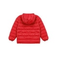 thumbnail image 4 of TiaoBug Kids Boys Girls Winter Puffer Jacket Hooded Hoodies Long Sleeve Down Windproof Coats Outerwear Red 5-6, 4 of 6