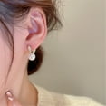 thumbnail image 3 of Delicate Floral Rabbits Ears Studs With Imitation Pearls Trendy Easter Jewelry For Women Fashionable Holiday, 3 of 8