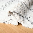 thumbnail image 6 of Safavieh Moroccan Fringe Scarlett Abstract Shag Area Rug, Ivory/Gray, 3' x 5', 6 of 11