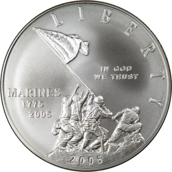 Marine Corps 230th Anniversary Dollar 2005 P BU Uncirculated Silver