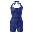 2023 New Swimsuit Women's Multi Color Suspender Backless Solid