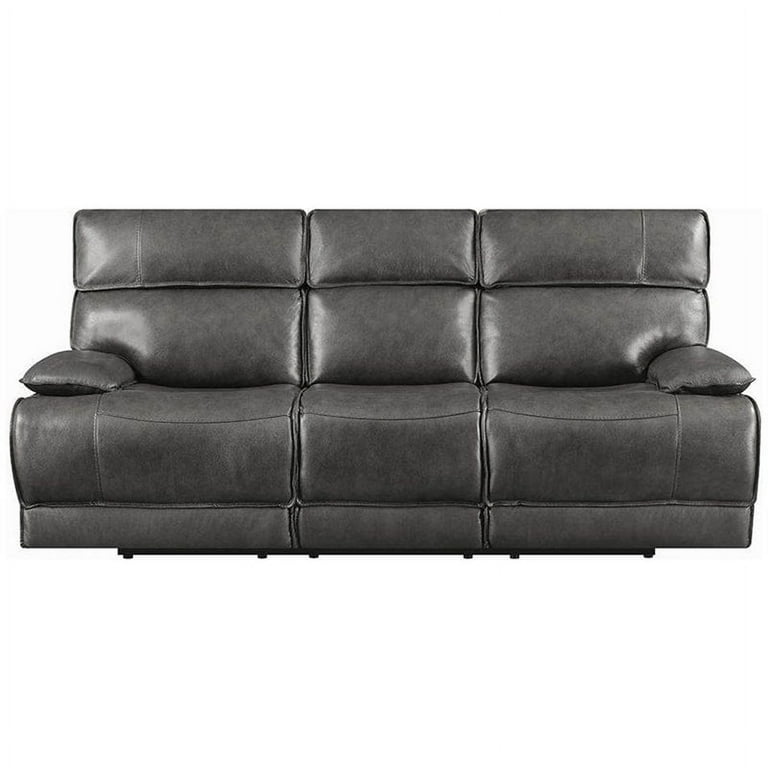 Dovestone leather store power reclining sofa
