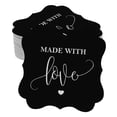 thumbnail image 1 of Inkdotpot Étiquette de Bouteille de Mariage en Véritable Feuille d'Argent Forme de Support Lot de 50, 1 of 7