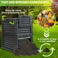 thumbnail image 4 of HomGarden 80Gal Composting Bin Large Composter Tumbler BPA-Free Black, 4 of 11