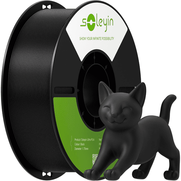 Creality Soleyin Ultra PLA 1.75mm 3D Printing Filament 1kg(Black)