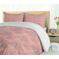 thumbnail image 5 of Ambesonne Floral Duvet Cover Sets, Garden Rose Flower Bouquet, 2-Queen, Mauve Taupe and Eggshell, 5 of 7