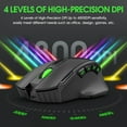 thumbnail image 2 of Wireless Gaming Mouse, 16000 DPI Adjustable, Bluetooth 5.2 & 2.4GHz Dual Mode, Lightweight, 10 Buttons, RGB Lighting, for PC Gaming & Office, Muzpu (Black), 2 of 12
