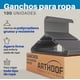 thumbnail image 2 of Ganchos Polipropileno pack 40 antideslizantes playeras Modelo Negro, 2 of 4