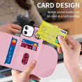 thumbnail image 5 of for iPhone 11 Crossbody Wallet Case with Card Holder,Long Lanyard,360°Rotating Ring Kickstand,Magnetic Clasp,3 Card Slots,Flip PU Leather Girl's Phone Casas for Women Lady(Pink), 5 of 18